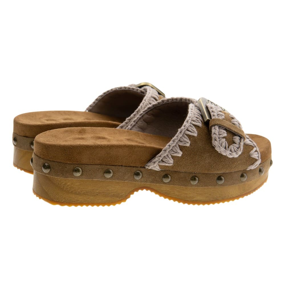 Sandalia pala madera ante cuero Mou mujer foto 4