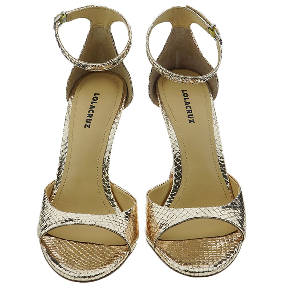 Sandalias stiletto metalizadas oro Lola Cruz N Kumala 230Z51 foto 2