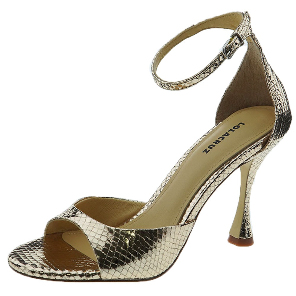 Sandalias stiletto metalizadas oro Lola Cruz N Kumala 230Z51 foto 3