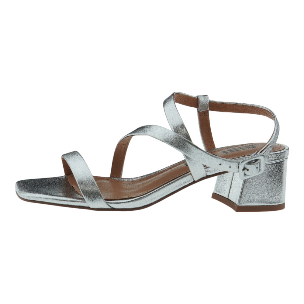 Sandalias de tacón Bibilou plata metalizado | Elegancia y estilo foto 3