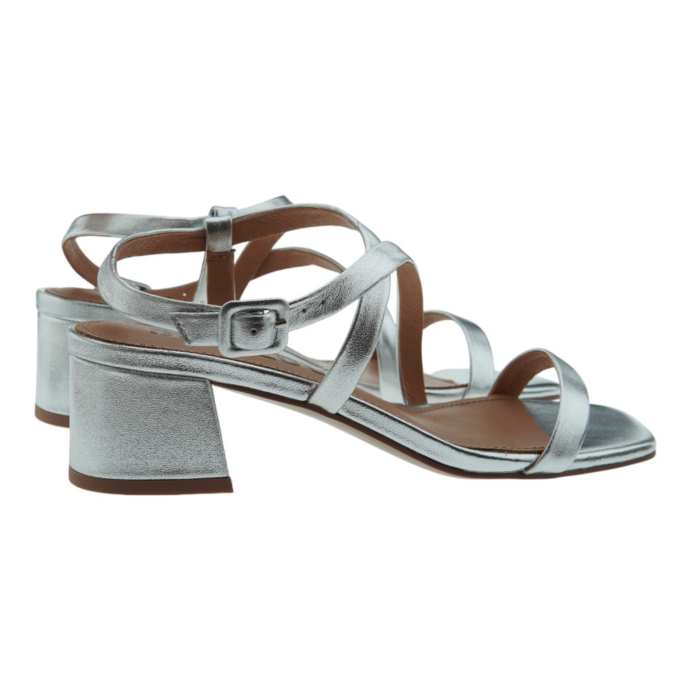 Sandalias de tacón Bibilou plata metalizado | Elegancia y estilo foto 4