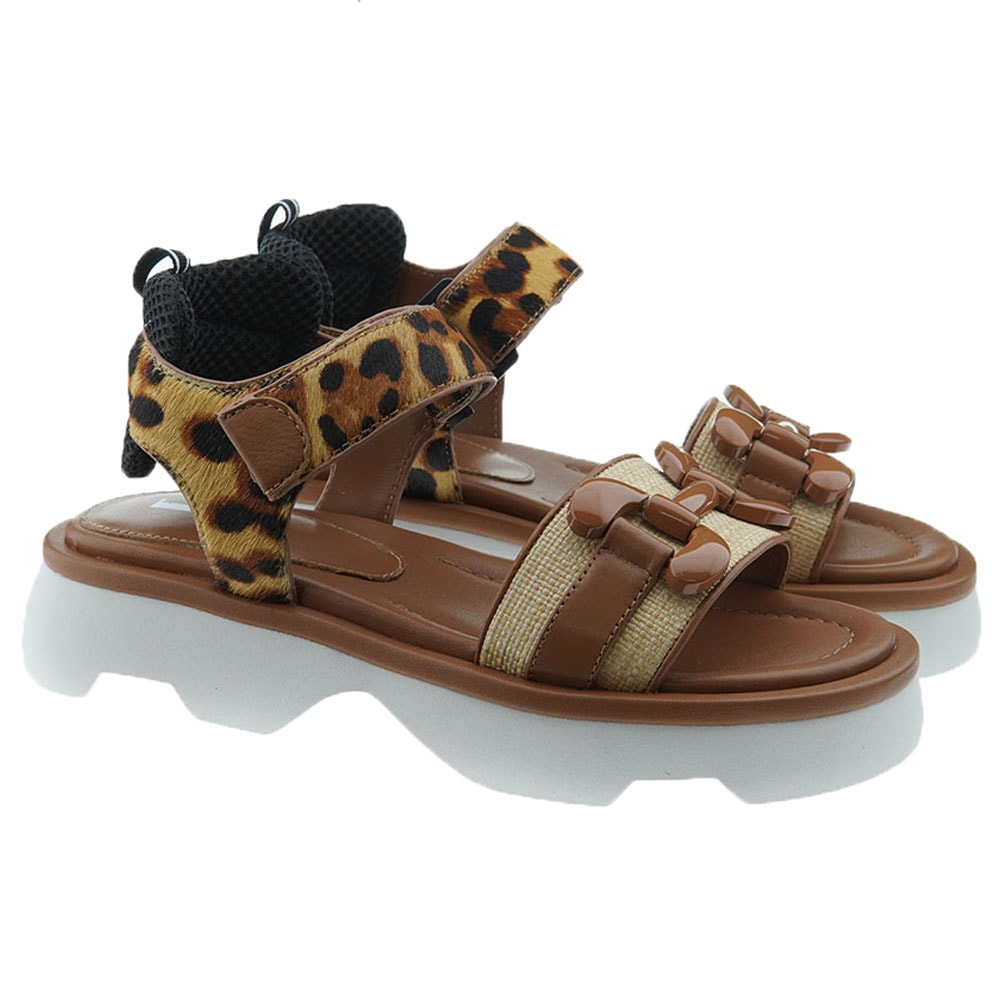 Sandalia animal print plataforma dentada Jeannot NJ503 D