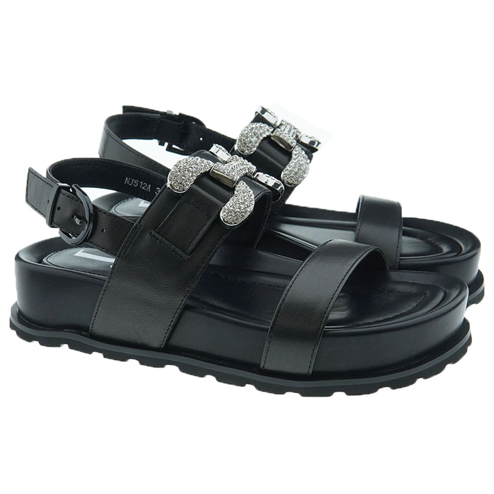 Sandalias piel plataforma cristales Jeannot NJ512 C