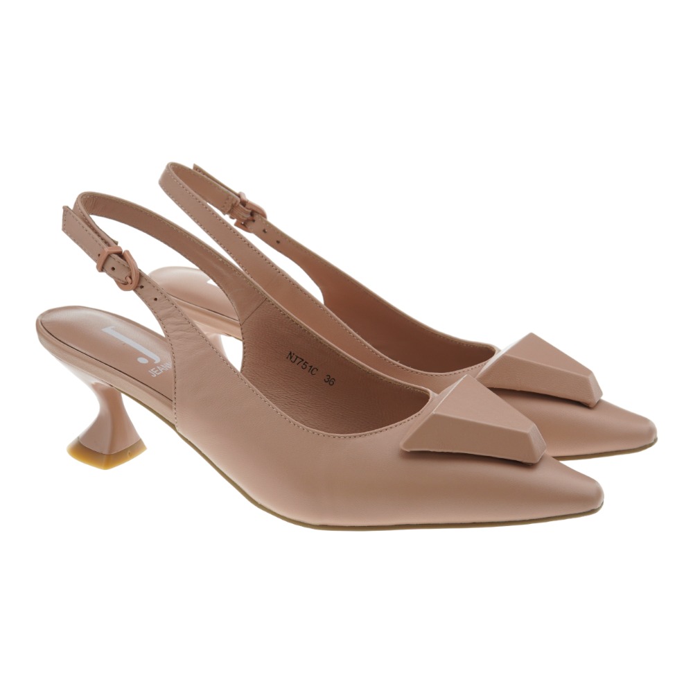 Zapato destalonado nude tacón bajo Jeannot NJ751