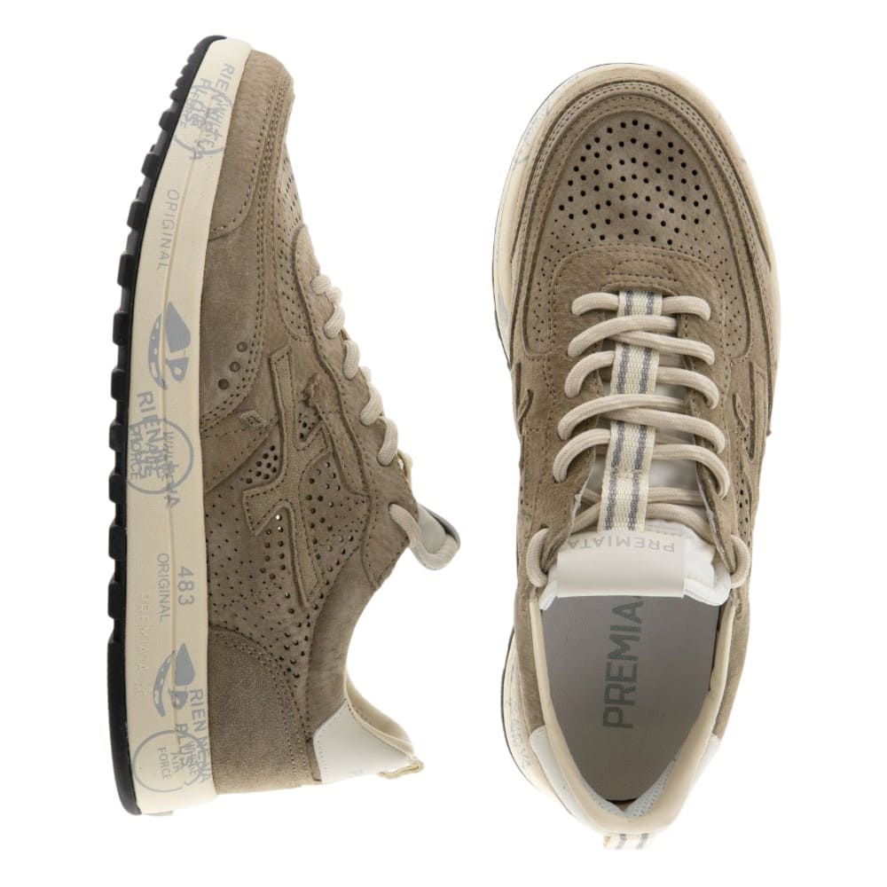 Zapatillas piel arena caballero Premiata foto 2