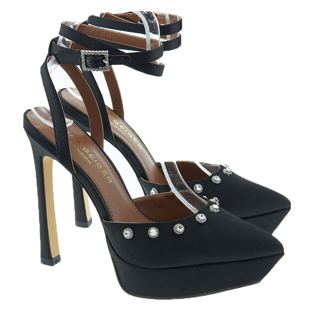 Zapatos ceremonia satén pulsera cristales Kurt Geiger Octavia Platform