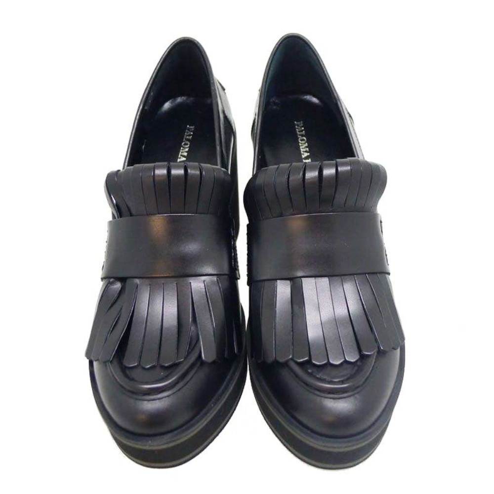 Mocasín de tacón y plataforma Paloma Barceló Ohio Vitello Negro foto 2