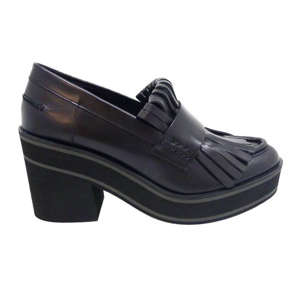 Mocasín de tacón y plataforma Paloma Barceló Ohio Vitello Negro foto 3