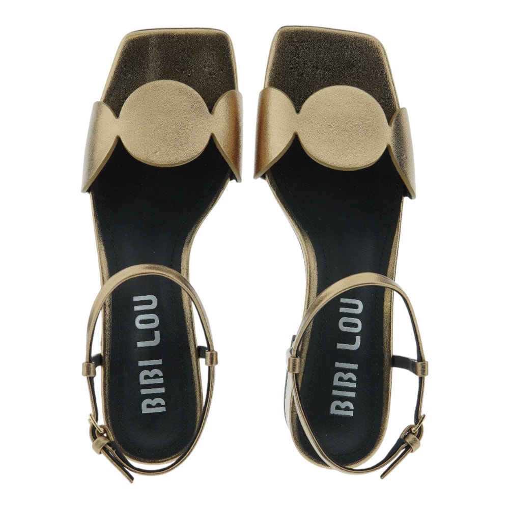  Sandalias tacón Bibilou metalizadas oro | Elegancia y comodidad foto 2