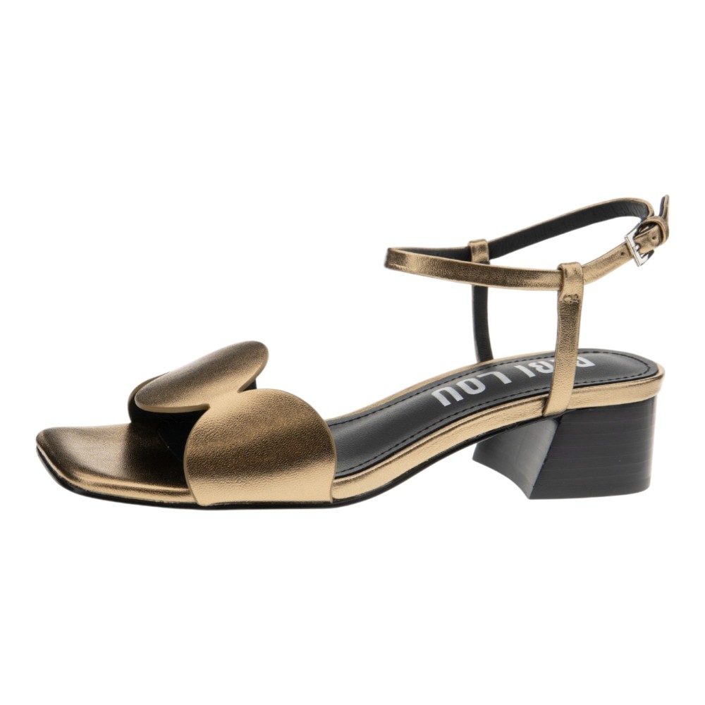 Sandalias tacón bajo bronce Bibilou elegantes mujer foto 3