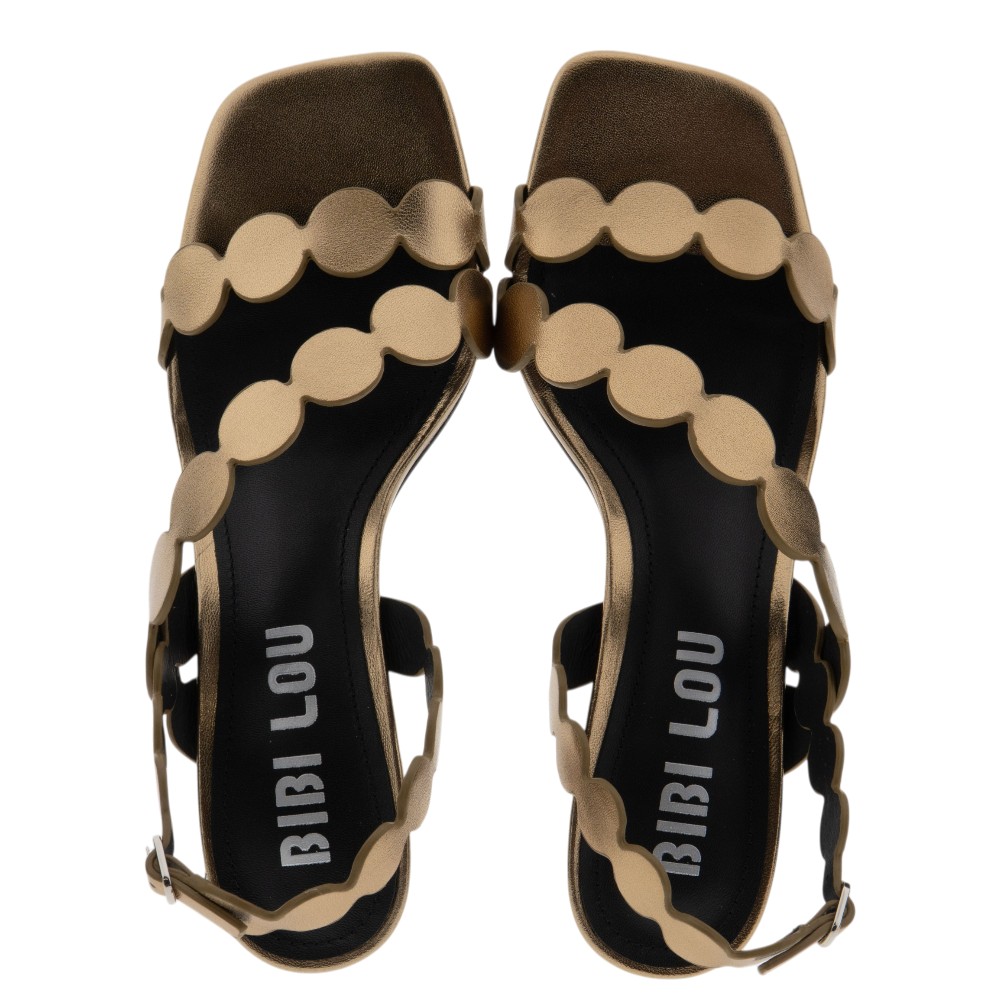 Sandalias bronce fiesta tacón Bibilou elegantes | Carrilé foto 2