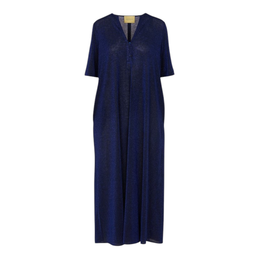 Vestido Largo Azul Brillante Momoni Penelope