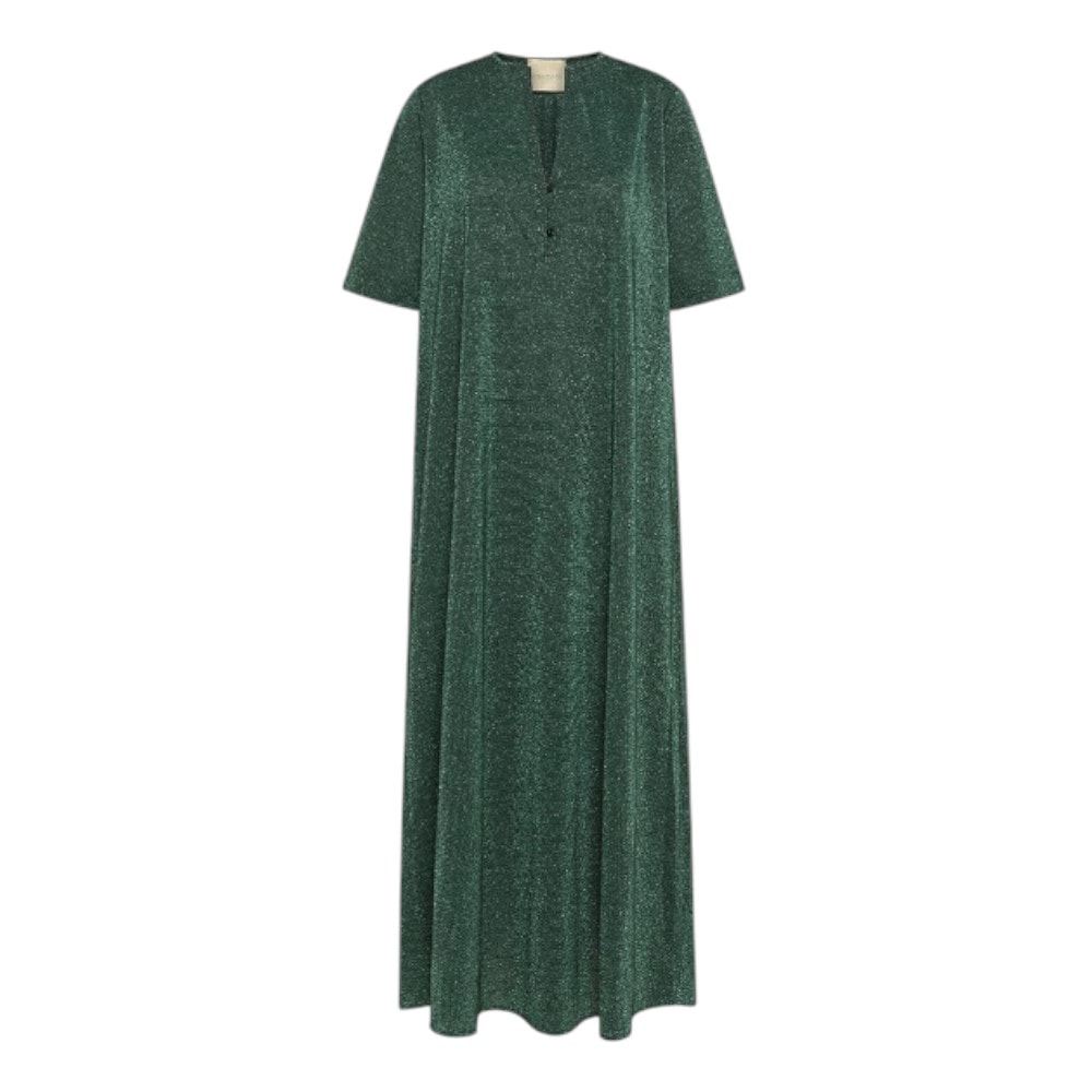 Vestido Largo Lurex Verde Momoni Penelope Dress