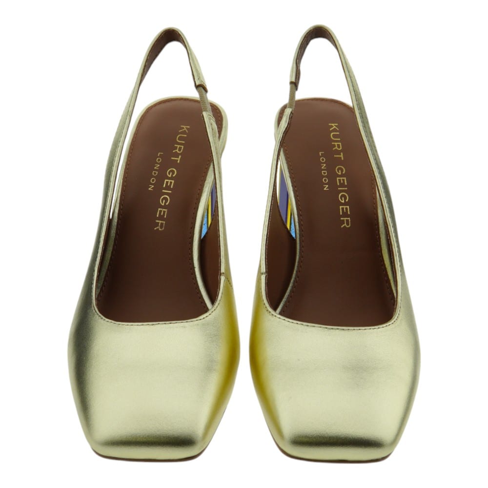 Zapatos destalonados dorados mujer Kurt Geiger | Diseño único foto 2