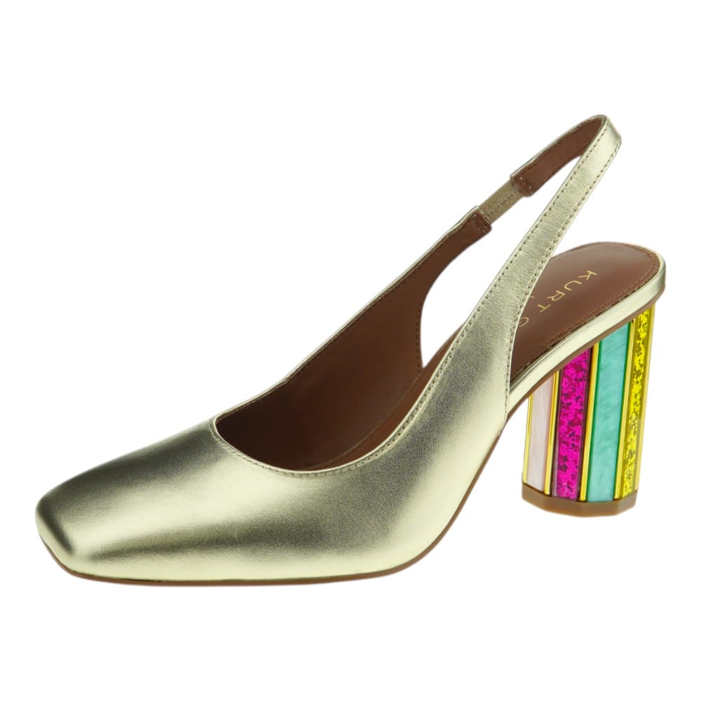 Zapatos destalonados dorados mujer Kurt Geiger | Diseño único foto 3