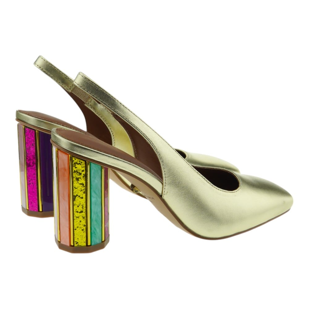 Zapatos destalonados dorados mujer Kurt Geiger | Diseño único foto 4