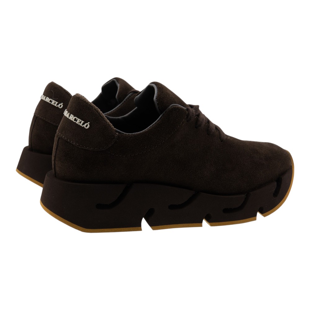 Zapatillas sneakers ante marrón plataforma Paloma Barceló foto 4