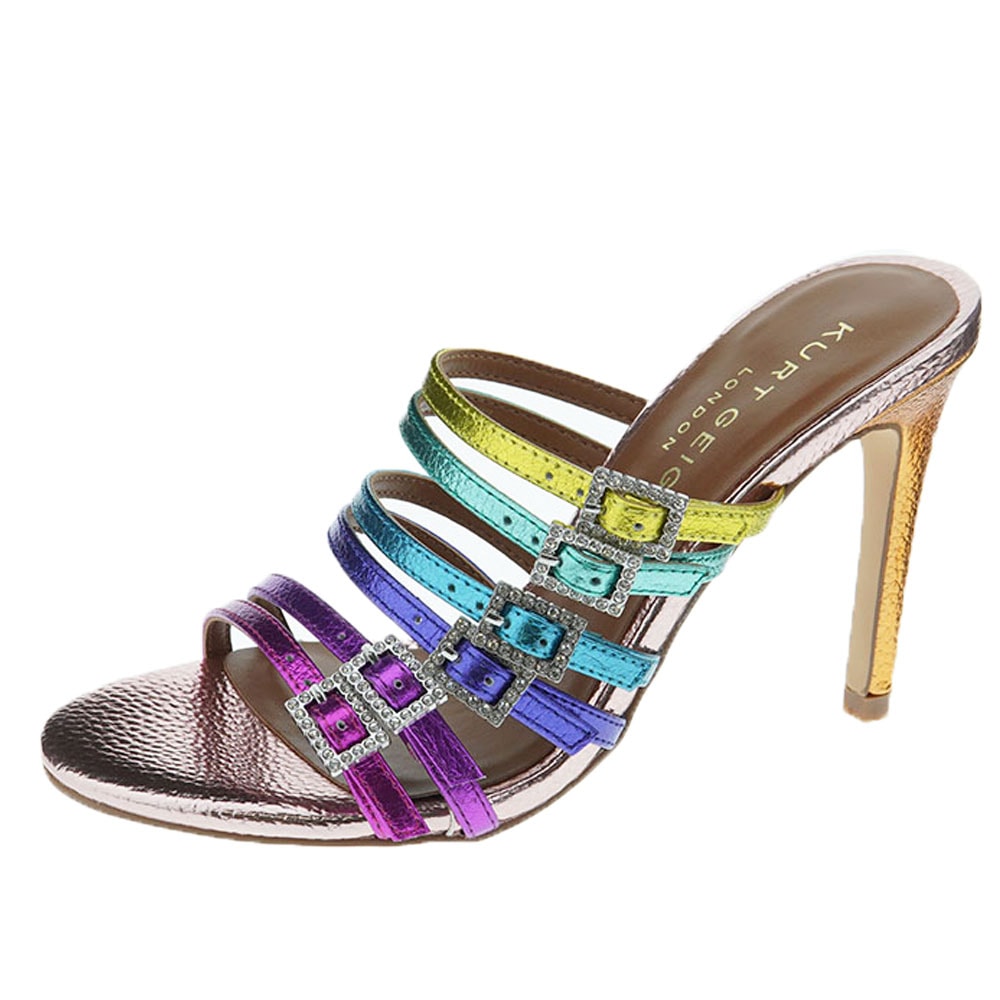 Sandalias fiesta multicolor tacón Kurt Geiger Pierra Mule foto 3