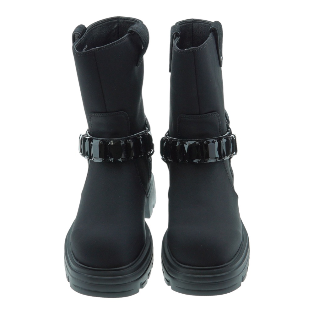 Bota de nylon motera adorno cristales Jeannot PJ533 G foto 2