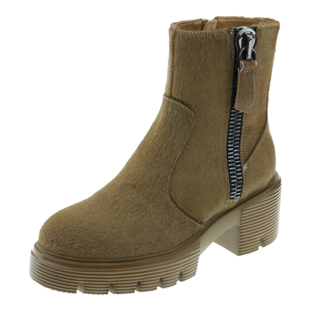 Botin piel pony mujer tacon y cremallera Jeannot PJ544 foto 3