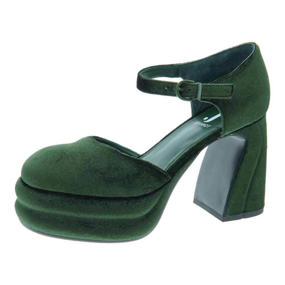 Zapato mujer tacón terciopelo hebilla Jeannot PL552 foto 3