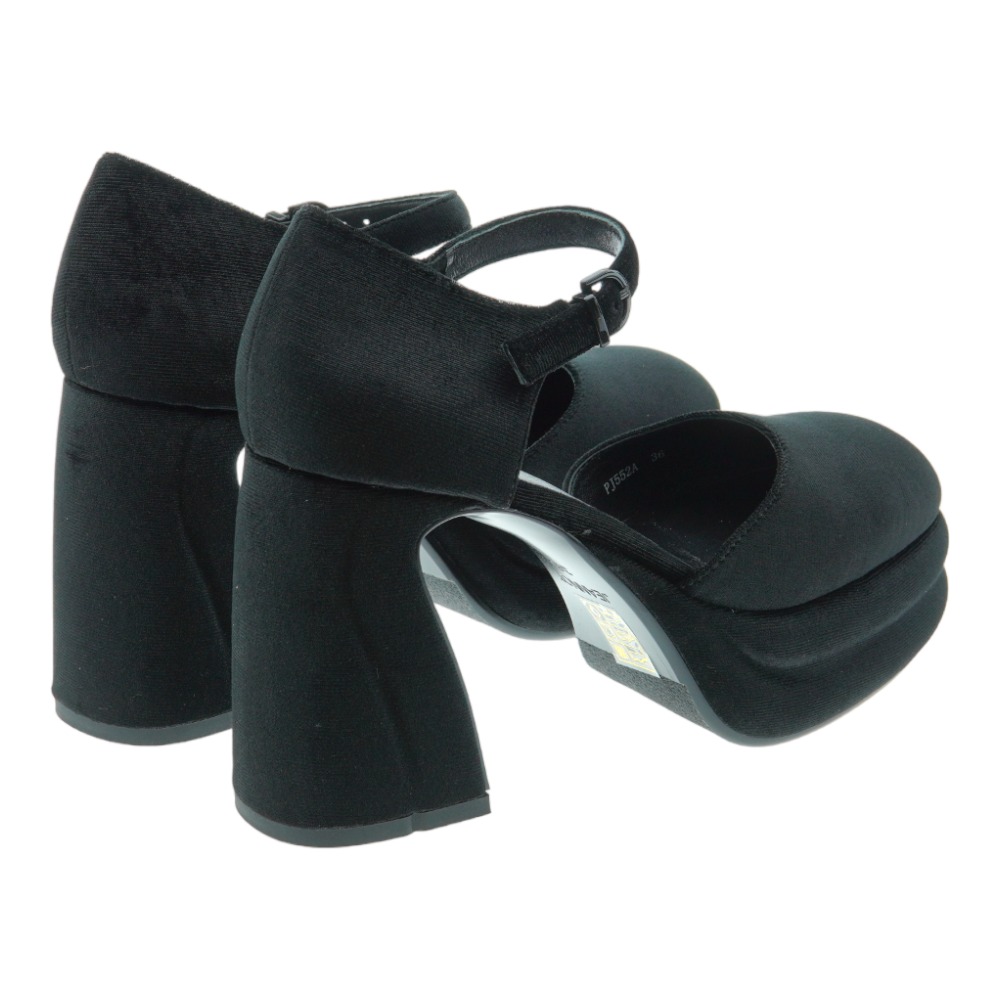 Zapato tacón mujer terciopelo hebilla Jeannot PL552 foto 4