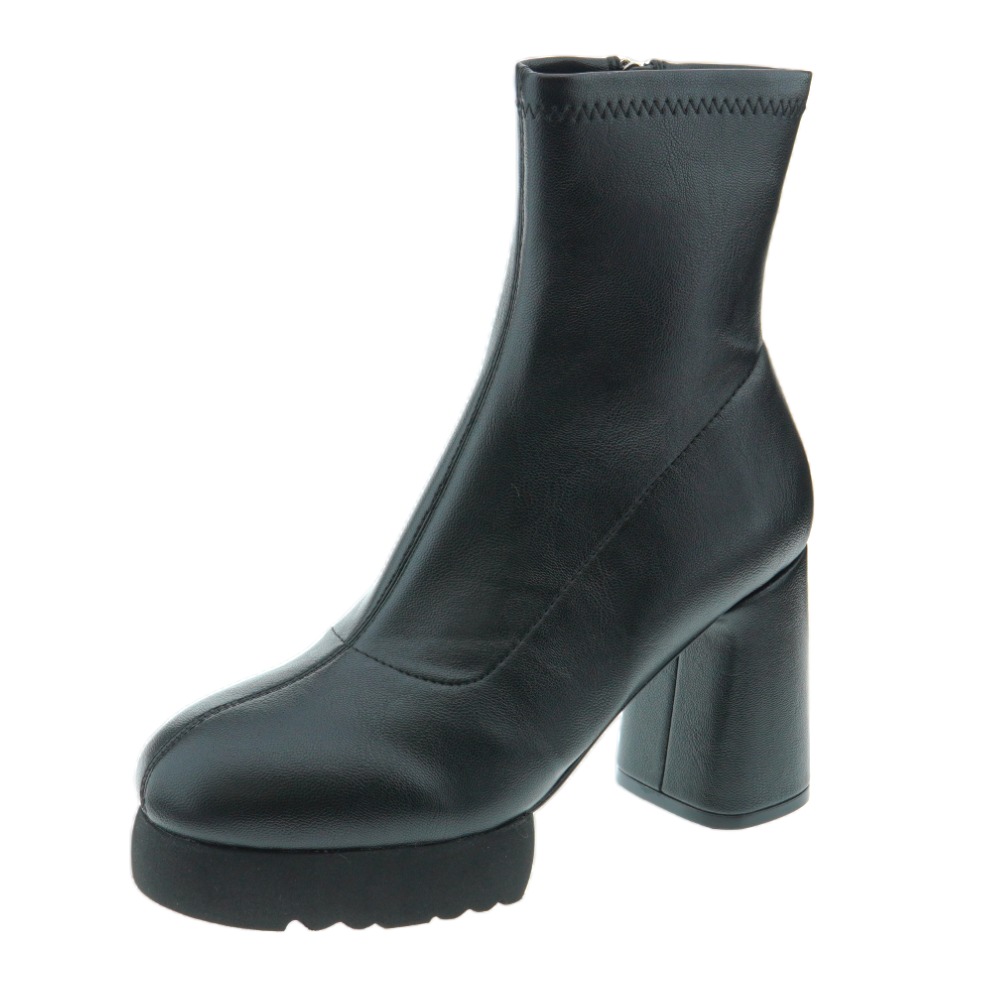 Botin tacon y plataforma en piel hebilla Jeannot PJ571 foto 3