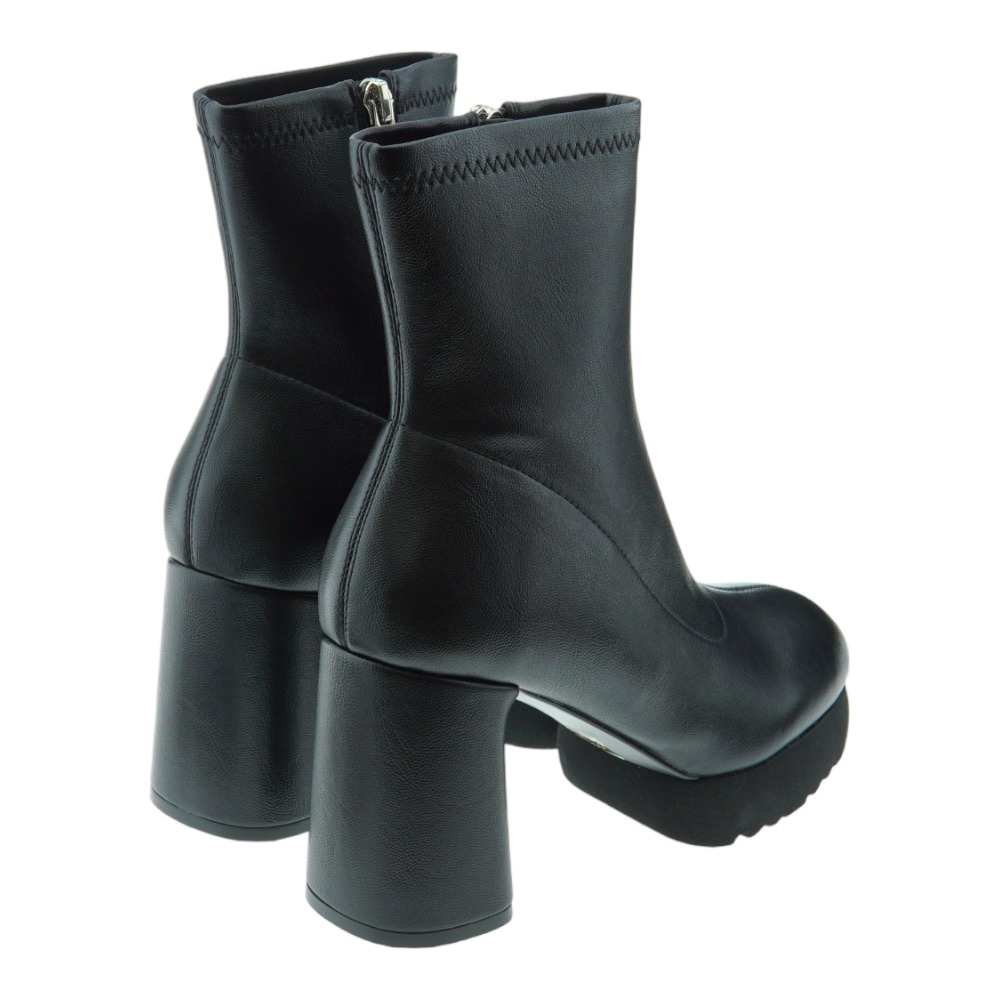 Botin tacon y plataforma en piel hebilla Jeannot PJ571 foto 4