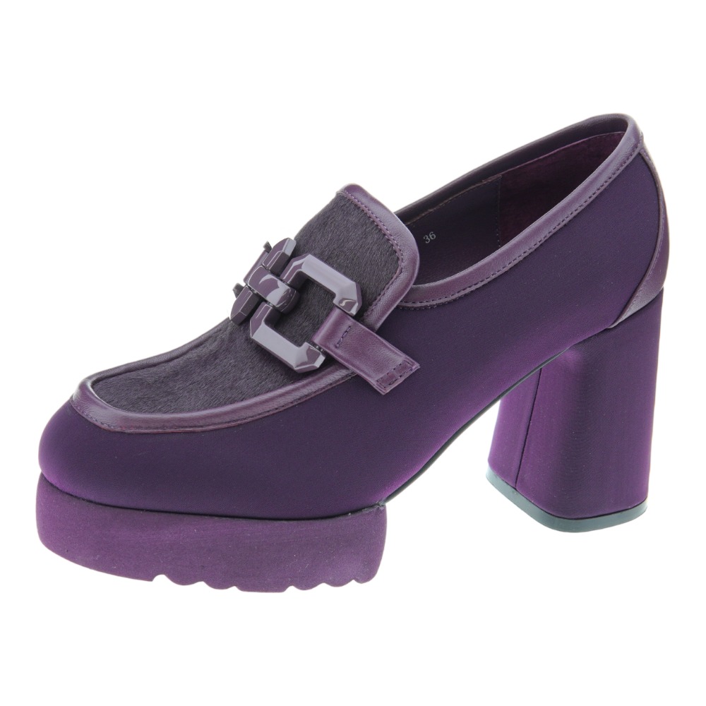 Mocasin piel tacon y platafroma pony Jeannot PJ572 foto 3