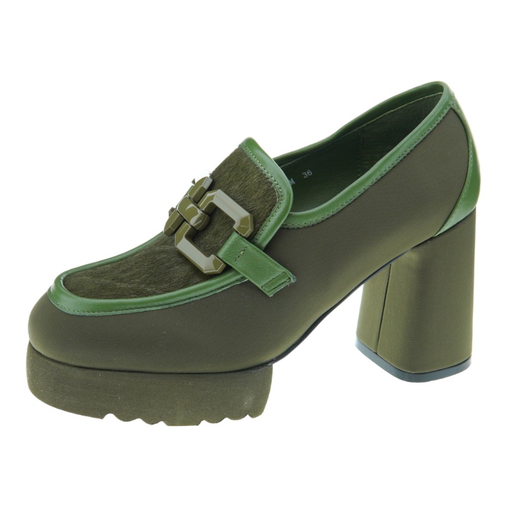 Mocasin tacon y platafroma piel pony Jeannot PJ572 foto 3