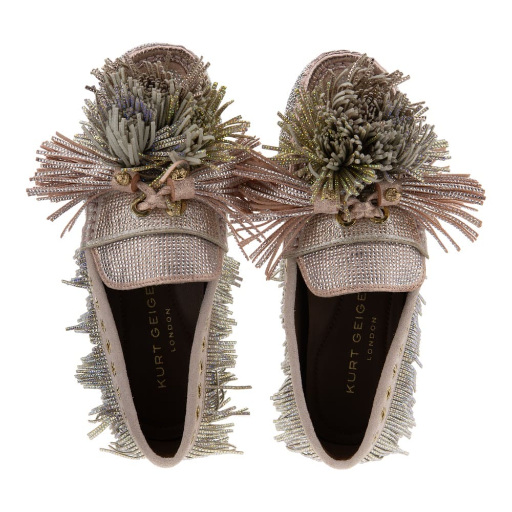 Mocasines mujer Kurt Geiger flecos | Loafers joya con strass foto 2