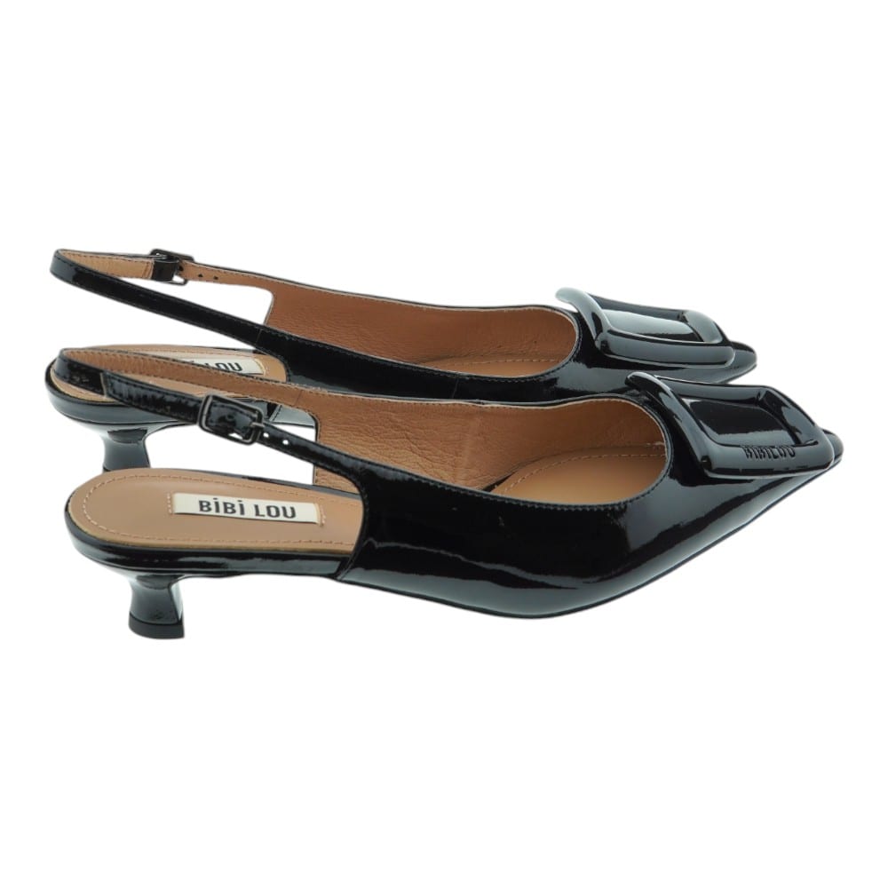 Zapatos de Tacón Bibilou - Elegancia y Estilo en Charol Rojo y Azul Marino foto 4