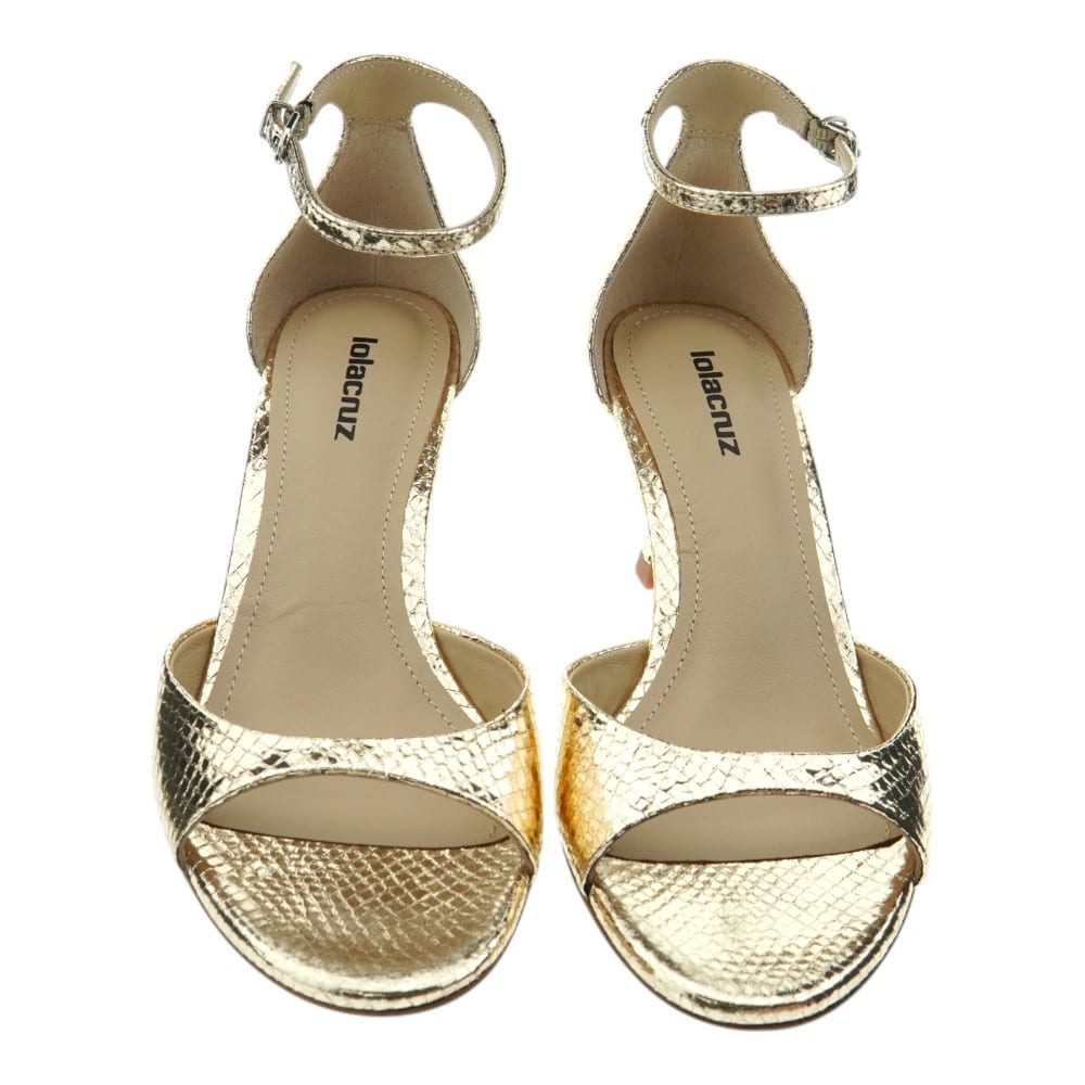 Sandalias Tacón Mujer Lola Cruz Plateadas | Elegancia para tus Eventos en Gallery foto 2