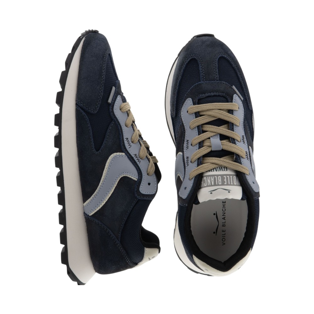 Sneakers Voile Blanche ante azul caballero foto 2