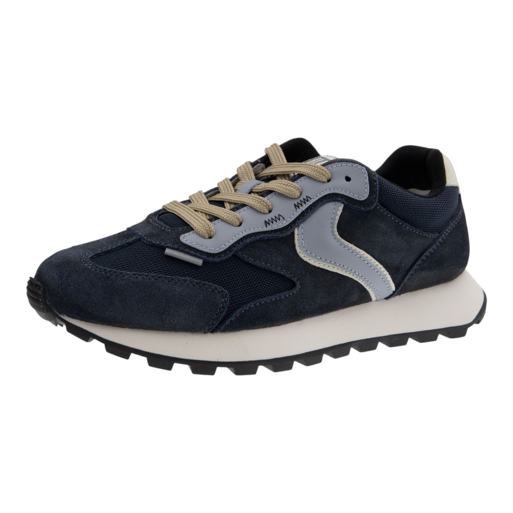 Sneakers Voile Blanche ante azul caballero foto 3