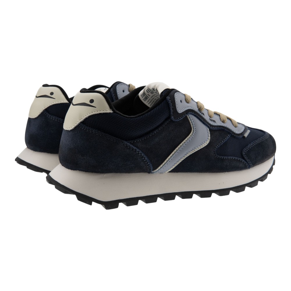 Sneakers Voile Blanche ante azul caballero foto 4