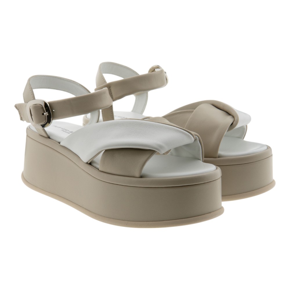 Sandalias blancas mujer plataforma Patrizia Bonfanti Ranya