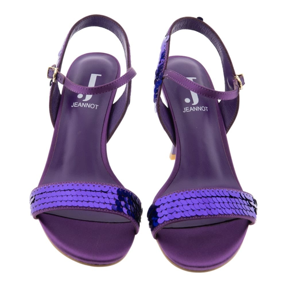 Sandalias Jeannot Morado de Tacón con Lentejuelas - Exclusivas en Gallery Carrile foto 2