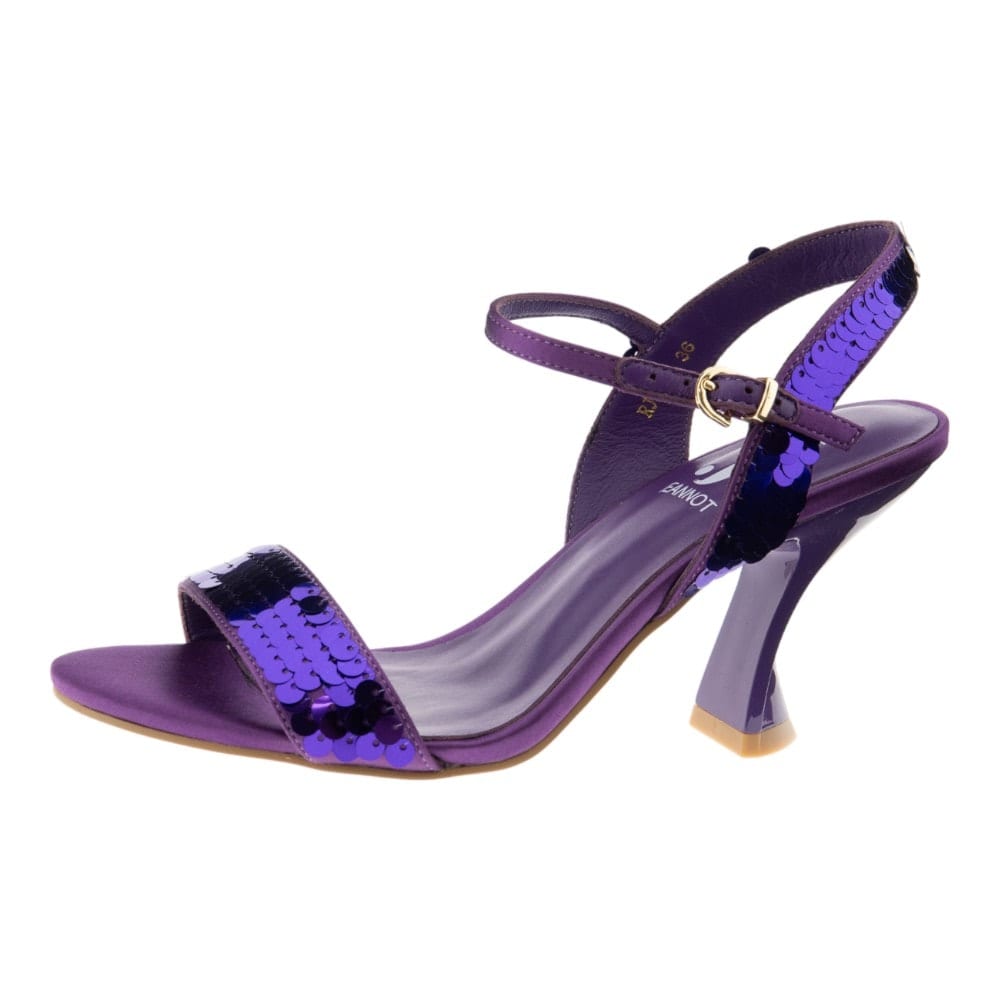 Sandalias Jeannot Morado de Tacón con Lentejuelas - Exclusivas en Gallery Carrile foto 3