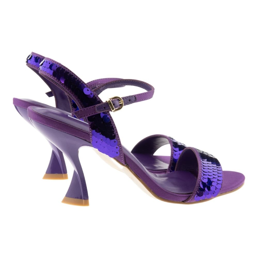 Sandalias Jeannot Morado de Tacón con Lentejuelas - Exclusivas en Gallery Carrile foto 4