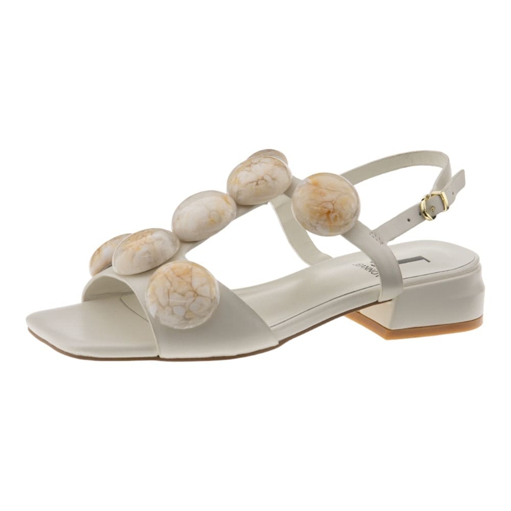 Elegantes Sandalias Jeannot Blanco con Detalles Marmolados | Gallery Carrile foto 3