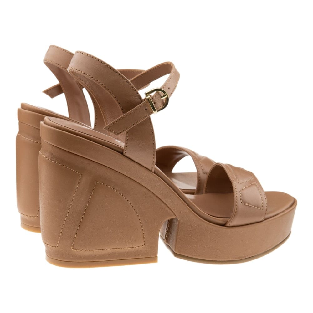Descubre las Sandalias Jeannot de Plataforma en Piel Camel | Gallery Carrile foto 4