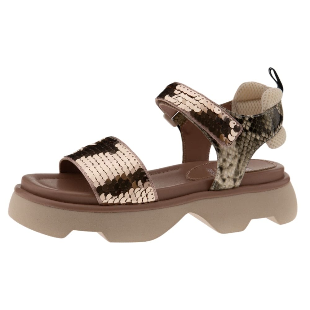 Sandalias Jeannot Nude con Textura de Serpiente - Exclusivas en Gallery Carrile foto 3