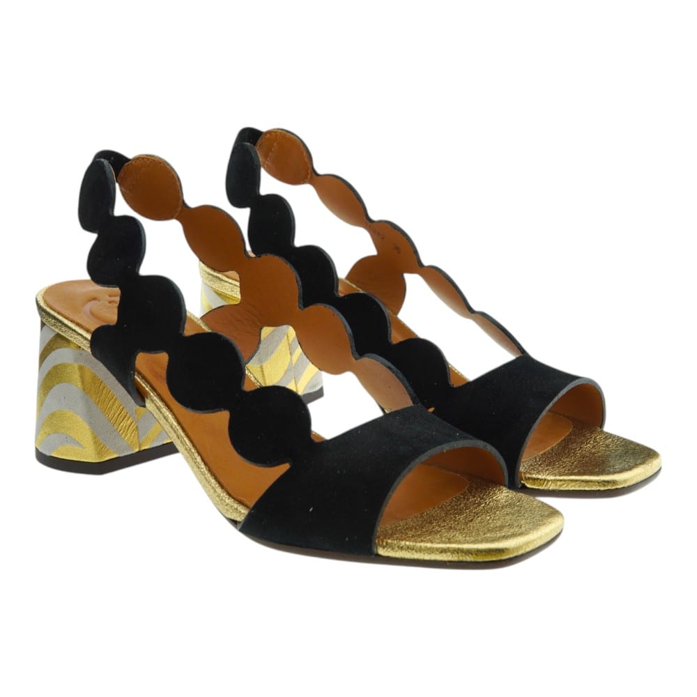 Sandalias Negras Mujer Tacón Ancho Chie Mihara Roka46
