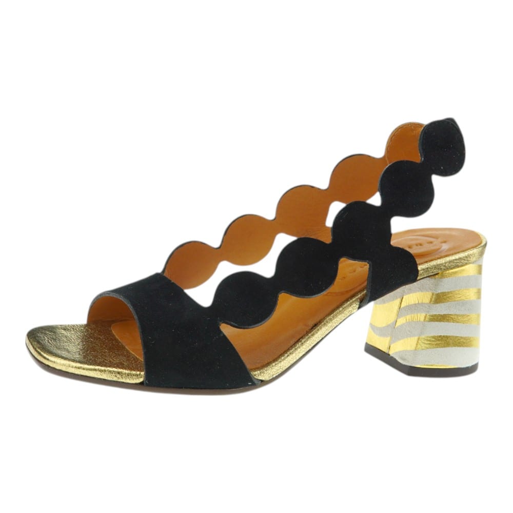 Sandalias negras mujer tacón ancho Chie Mihara | Elegancia y confort foto 3