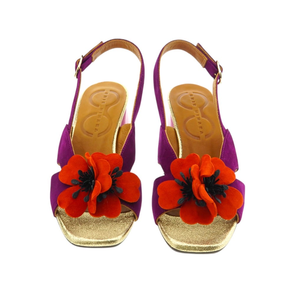 Zapatos destalonados rosa fucsia Chie Mihara – Tacón ancho y diseño exclusivo foto 2
