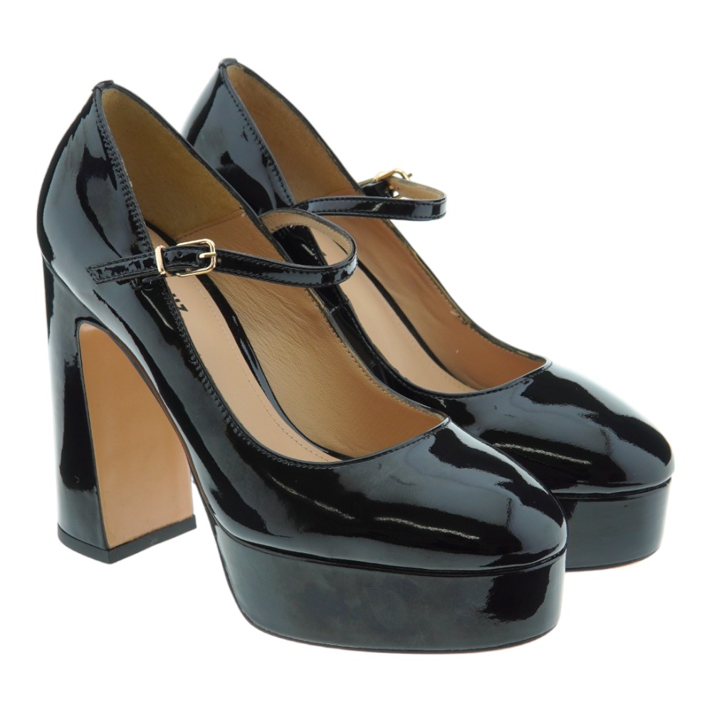 Zapato charol tacon y plataforma hebilla Lola Cruz Salen