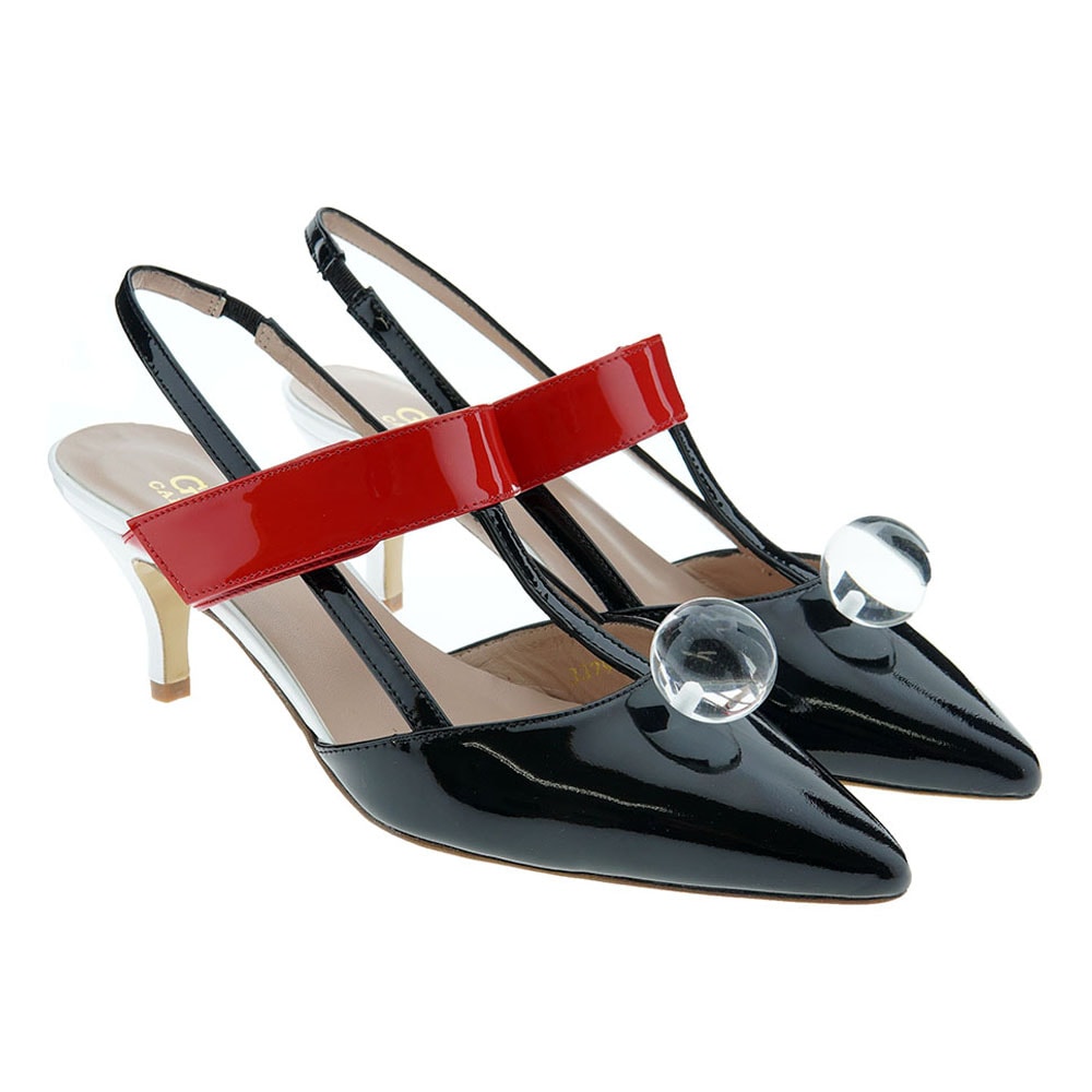 Zapato salón destalonado charol tacón bajo Gallery Sesasi