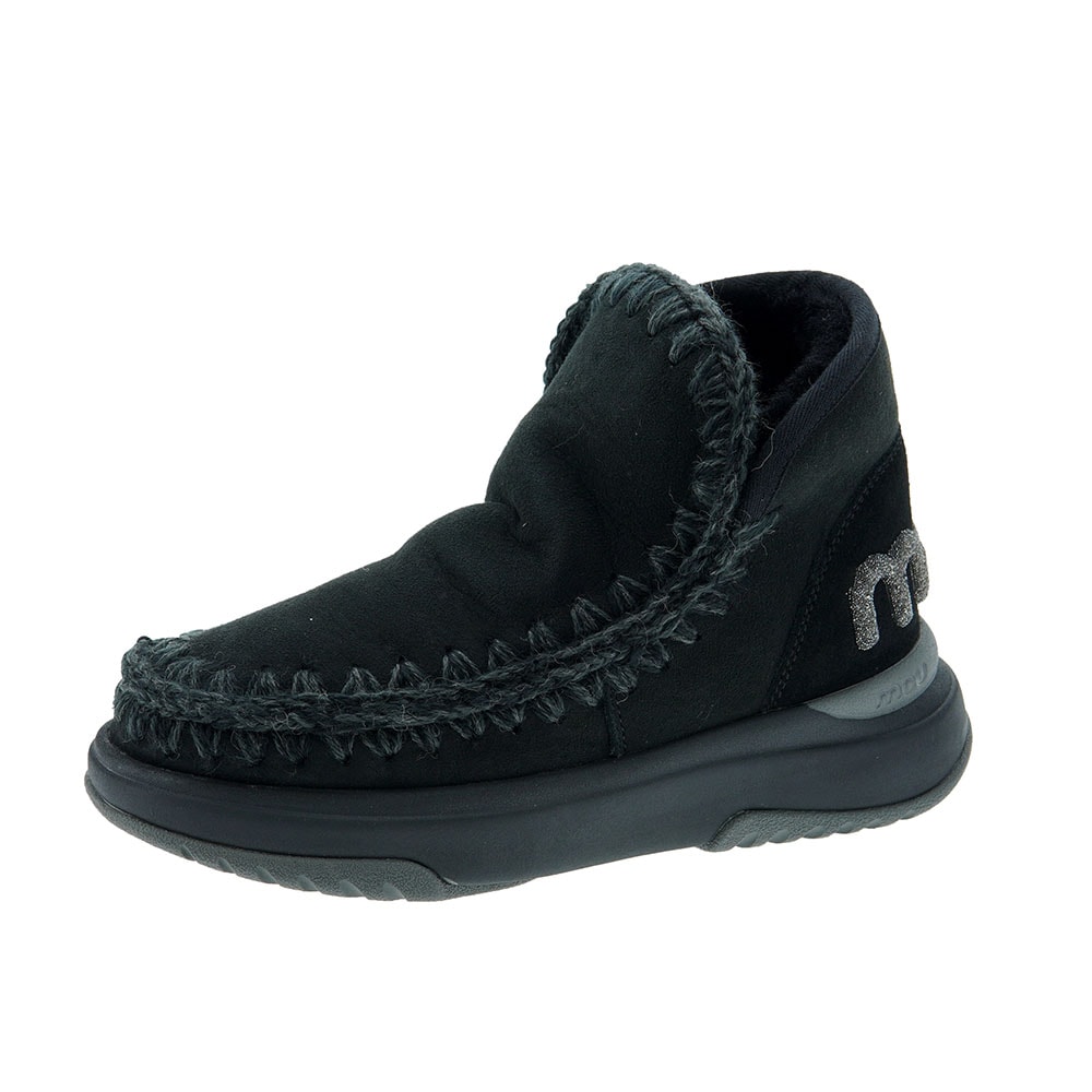 Bota deportiva piel cordero logo glitter Mou Sneaker Jogger foto 3