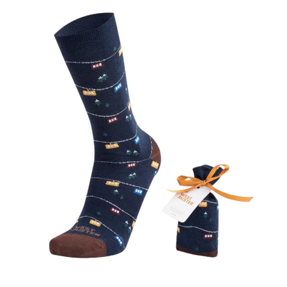 Calcetin hombre algodón navidad West Mister Snowtime